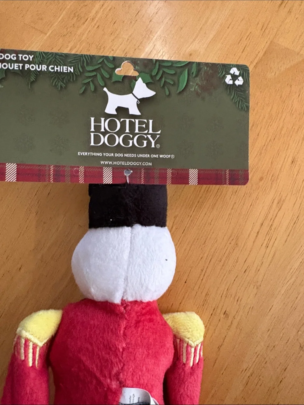 Holiday Nutcracker Plush Dog Toy - Red & Black